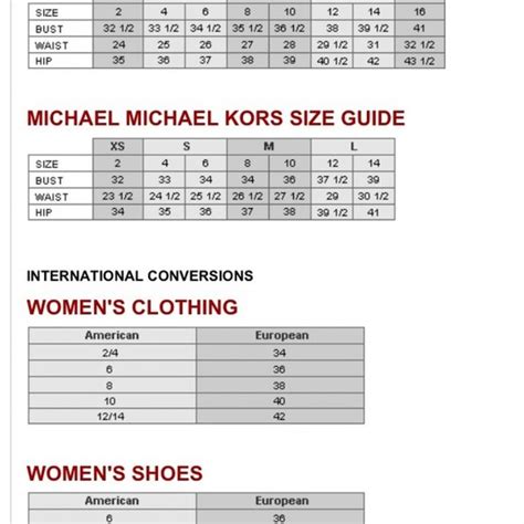 michael kors shoes size|Michael Kors size guide uk.